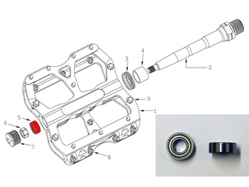 REVERSE Bearing for (E-) Escape (Pro), Black One(TI), B 2 pcs